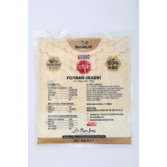 VARRO STOP FONDAN ŞEKER (ARI YEMİ) 20 KG VARRO STOP FONDAN ŞEKER (ARI YEMİ) 20 KG